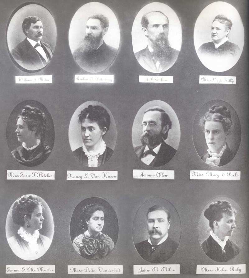 1871 faculty members and principal William Milne