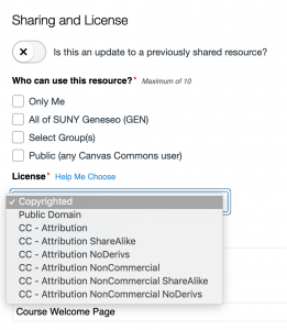 Canvas Sharing Options