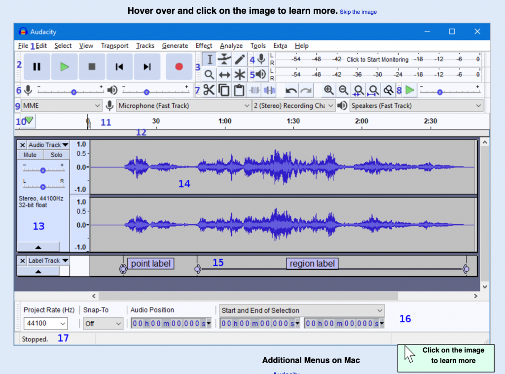 Audacity Interface