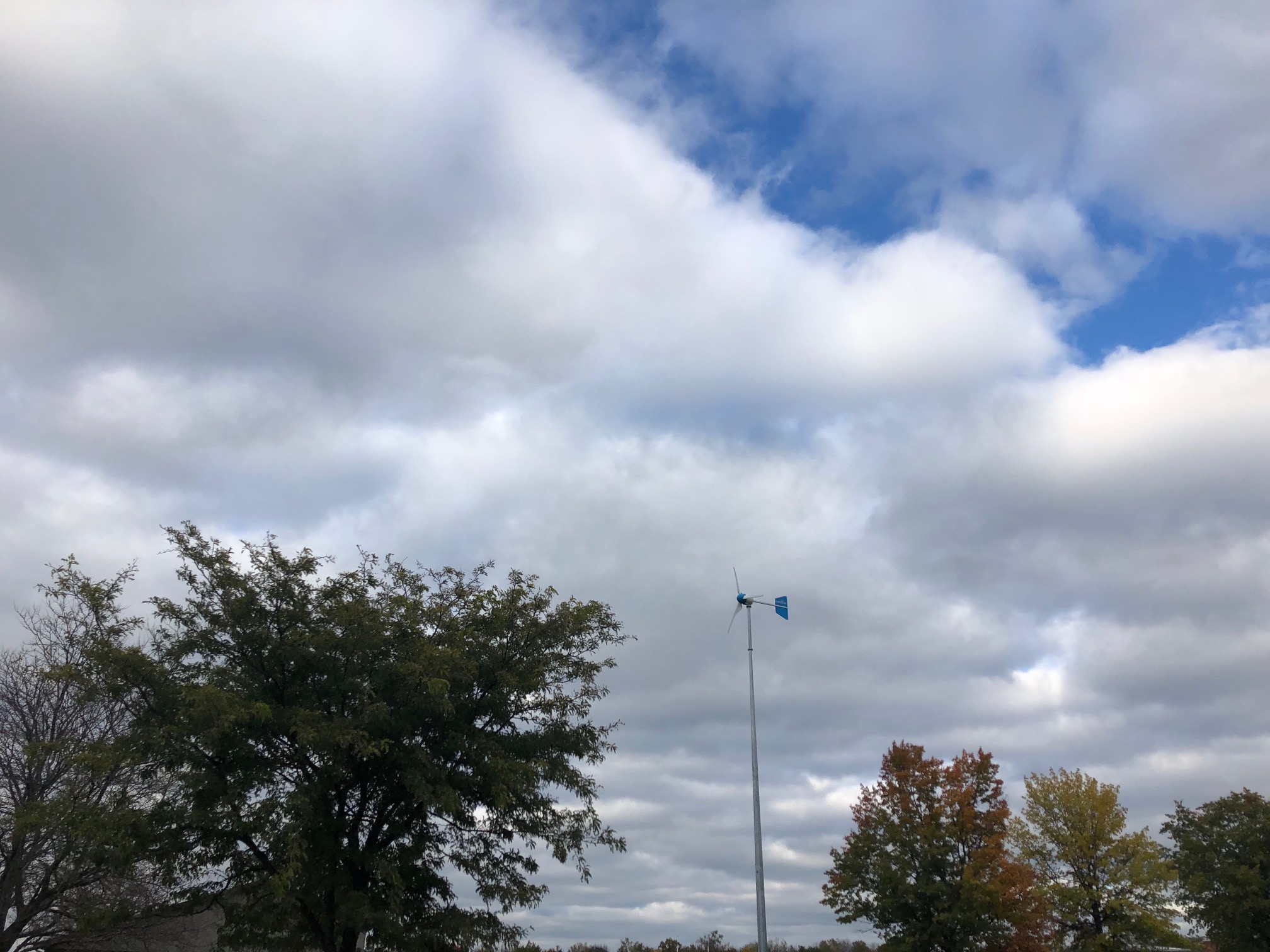 Wind turbine located in the SUNY Geneseo eGarden