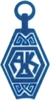 Image of the Alpha Kappa Delta token, pin, or necklace.